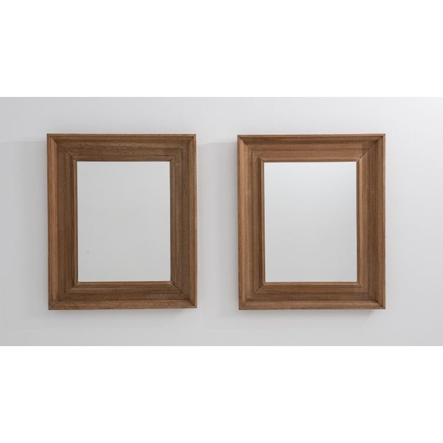 19th Century French Pair of Oak Wall Mirrors For Sale - Image 4 of 10