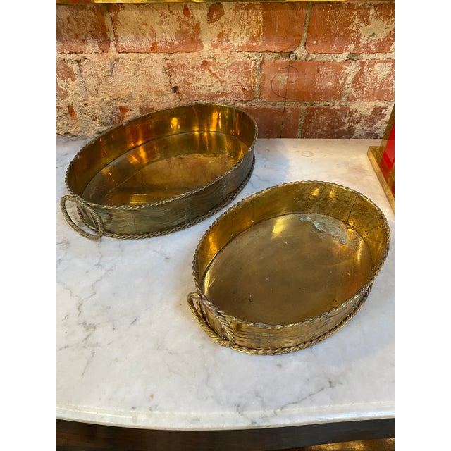 Brass 1950s Italian Brass Bowls - a Pair For Sale - Image 8 of 8