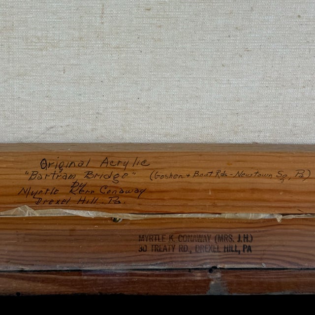 Pennsylvania American Impressionist Pennsylvania Winter Landscape by Myrtle Kerr Conaway For Sale - Image 10 of 10