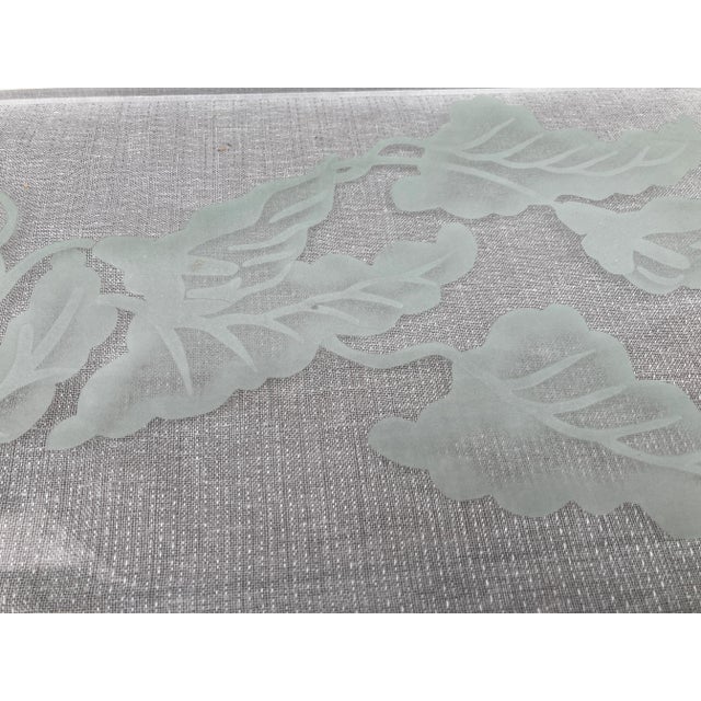 Transparent Vintage Etched Glass and Lucite Tray After Dorothy Thorpe For Sale - Image 8 of 12