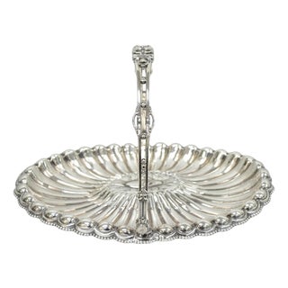 Antique Rogers & Bro Silver Plated Wedding Brides Basket W Reticulated Handle For Sale