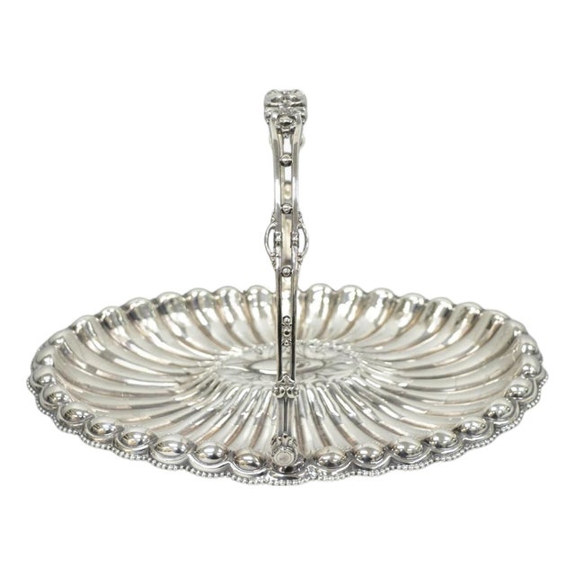 Antique Rogers & Bro Silver Plated Wedding Brides Basket W Reticulated Handle For Sale