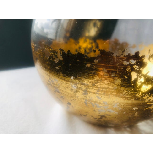 Mid 20th Century Mid-Century Modern Clear Glass Decanter With Gilt Gold Interior For Sale - Image 4 of 4