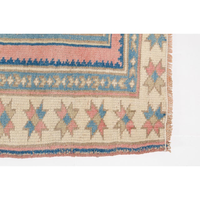 Tan Oushak Vintage Handknotted Wool Runner For Sale - Image 8 of 10