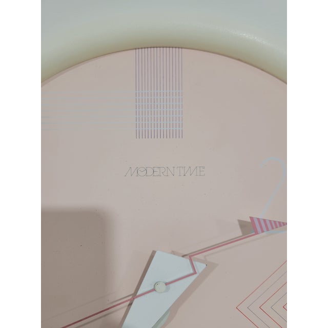 1980s Postmodern Wall Clock by Niclo For Sale - Image 4 of 11