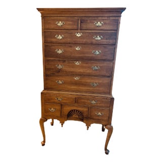 1980s Ethan Allen 18th Century Style Highboy For Sale