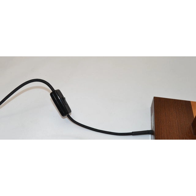 Pair, Ida Table Lamp Wenge Wood & Bronze Signed Romeo Sozzi for Promemoria Italy For Sale - Image 10 of 13