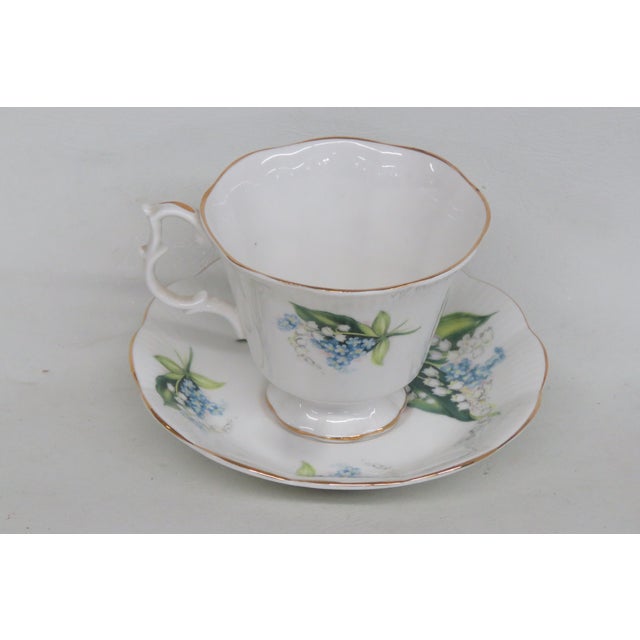 Royal Albert Lily of the Valley Bone China Flowers Tea Cup and Saucer Set 4649b For Sale - Image 13 of 14
