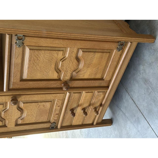 Oak Cabinet by Guillerme et Chambron for Votre Maison, France, 1960s For Sale - Image 4 of 12