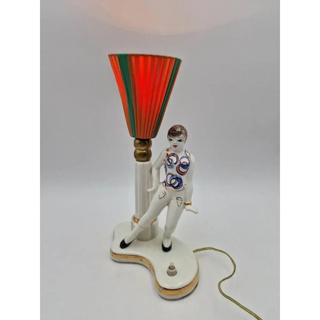 Polish Ceramic Bedside Lamp, 1950s For Sale - Image 9 of 11