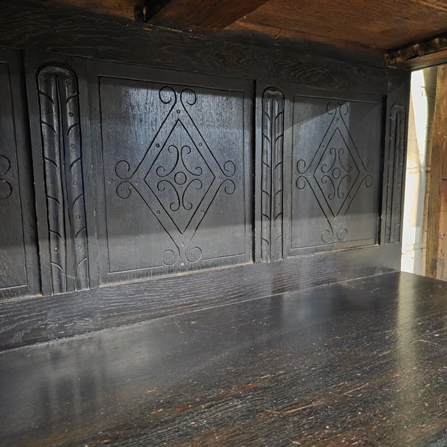 Late 19th Century Carved Oak Victorian Hall Table With Mirror Back For Sale - Image 14 of 18