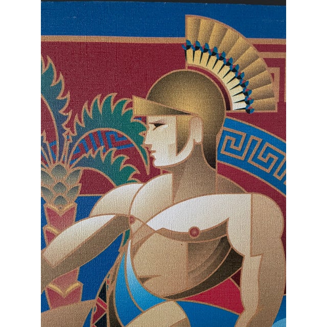 1970's Art Deco Printed Canvas "Cavalcare La Tigre" For Sale In Los Angeles - Image 6 of 13