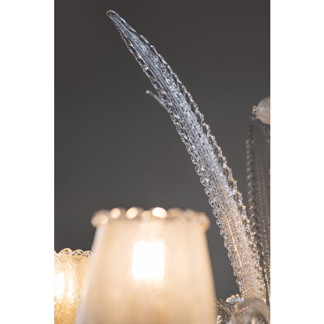 Large Art Deco Murano Glass Chandelier by Ercole Barovier for Barovier & Toso, 1940s For Sale - Image 12 of 18