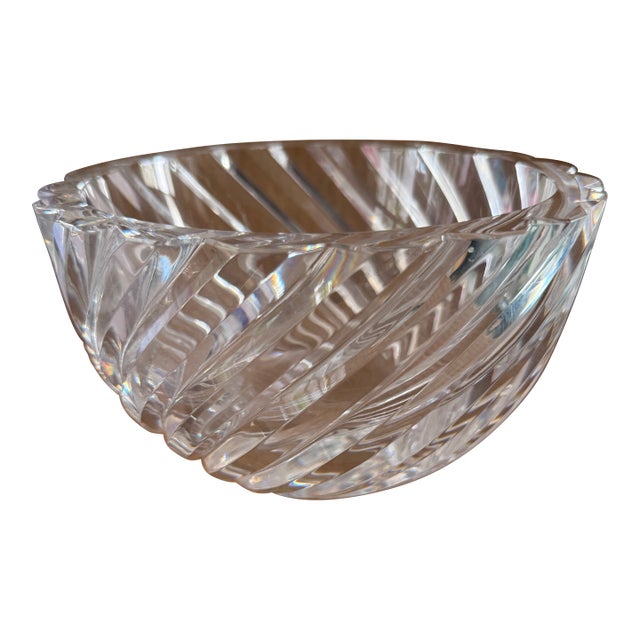 Orrefors Vintage Crystal Bowl, "Svaneholm" Pattern For Sale