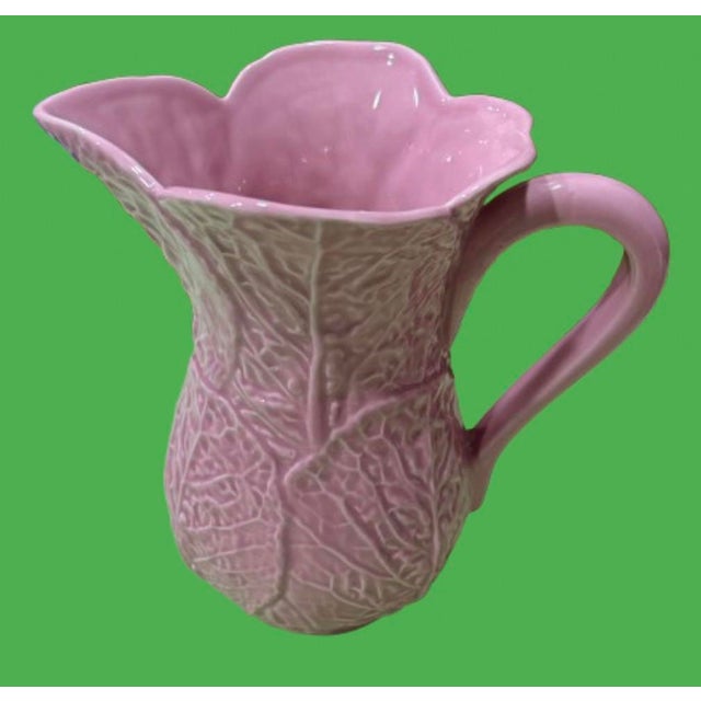 Vintage Pink Cabbage Ware Pitcher Set in the Style of Dodie Thayer - 5 Pieces For Sale In Miami - Image 6 of 11