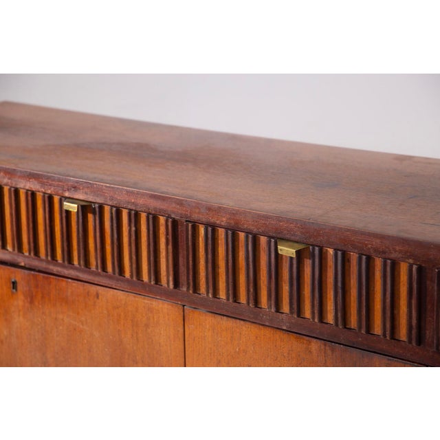 Italian Sideboard with Brass Handles by Studio B.B.P.R. Branded, 1940s For Sale - Image 6 of 10