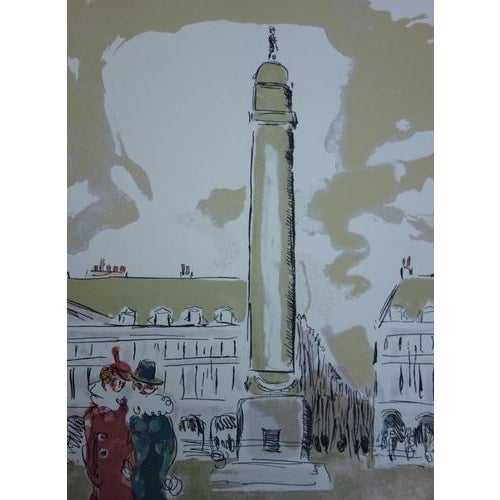 Modern Kees Van Dongen, Place Vendôme, Lithograph For Sale - Image 3 of 6