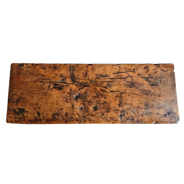 18th Century French Oak Hall Bench With Turned Legs For Sale - Image 4 of 6