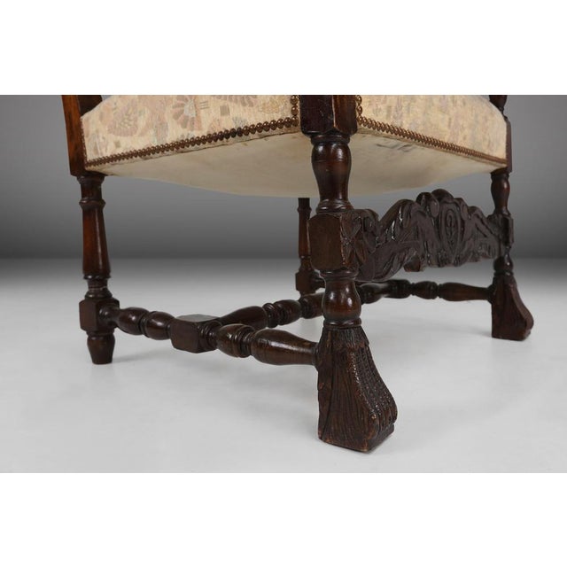 19th Century Renaissance Throne Armchair, 1850s For Sale - Image 11 of 14