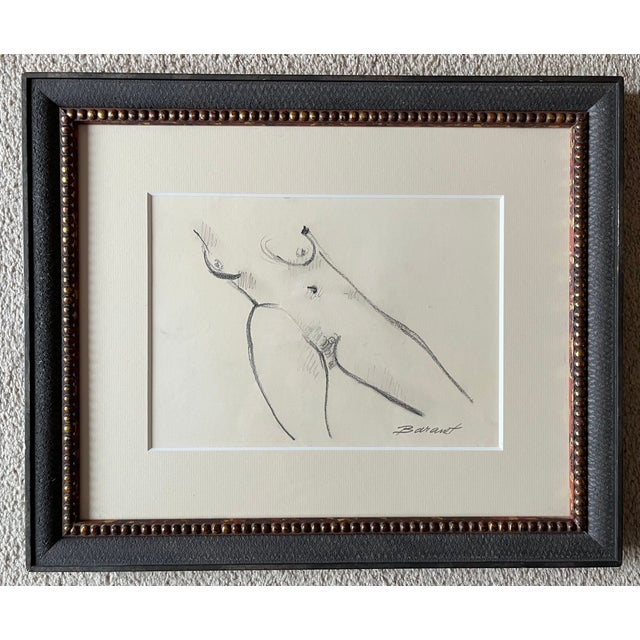Realism Original Nude Pencil Drawings-Custom Framed-Signed For Sale - Image 3 of 9