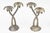 This lovely pair of vintage silver plate palm tree candlesticks are from the 70's and made by Godinger. Coastal meets...
