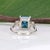 Blue 4Ct London Blue Topaz Estate Ring With Natural Diamond Accents: Solid 10k Gold, Size 6.75 For Sale - Image 8 of 9