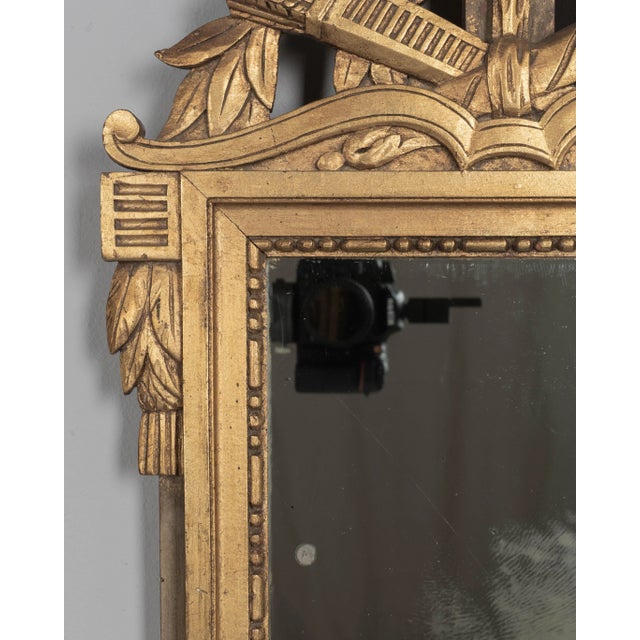 Mid 20th Century French Louis XVI Style Gilded Mirror For Sale - Image 5 of 8