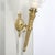 Pair of Neoclassical Antique Brass Torch Form Sconces With Frosted Glass Shades For Sale - Image 10 of 14