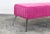Metal Italian Style Fuchsia Pleated Chenille Bench on Chrome Legs For Sale - Image 7 of 10