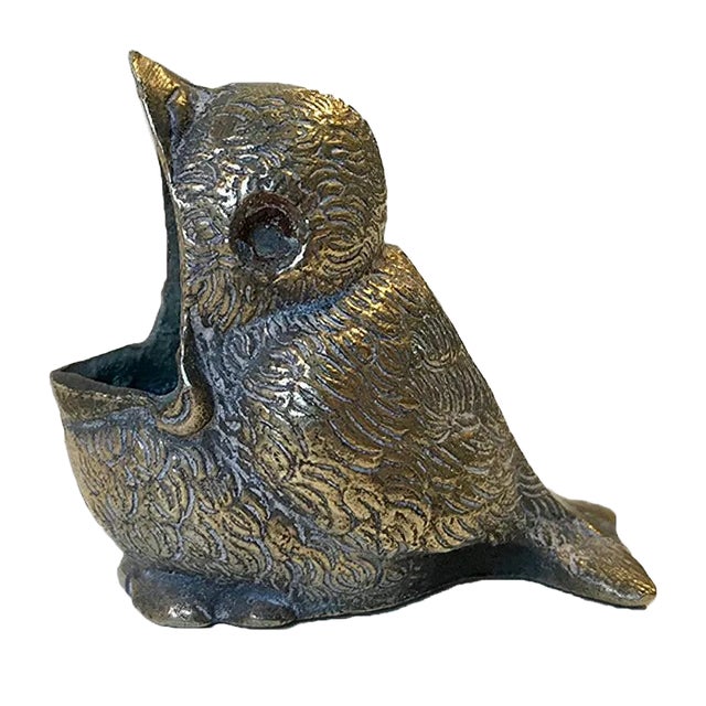 Antique Italian Bird Ashtray in Brass, 1920s For Sale