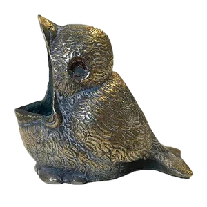 Antique Italian Bird Ashtray in Brass, 1920s