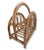 Bamboo Magazine Book Rack Holder Petite Bent Wood Rattan For Sale - Image 4 of 11