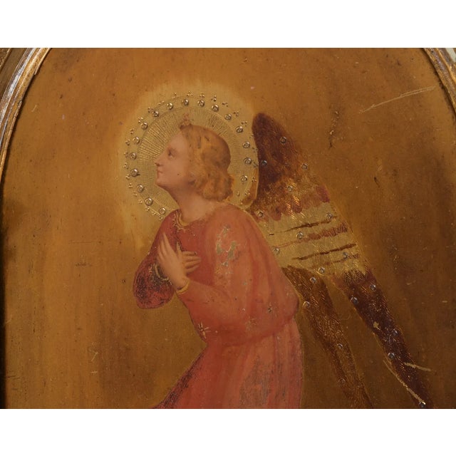 Gothic Italian Gothic Revival Devotional Diptych After Fra Angelico For Sale - Image 3 of 9