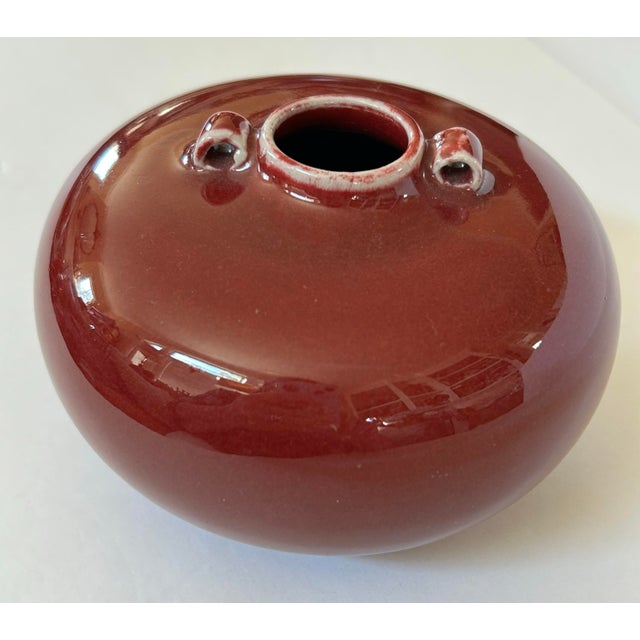 Brick Red Chinese Red Vessel For Sale - Image 8 of 9