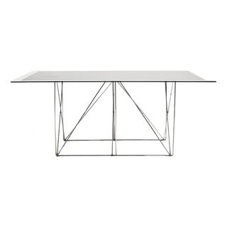 Glass and Steel Dining Table by Max Sauze, 1970s For Sale