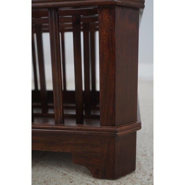 Magazine Rack End Table W. Marble Top For Sale - Image 9 of 12