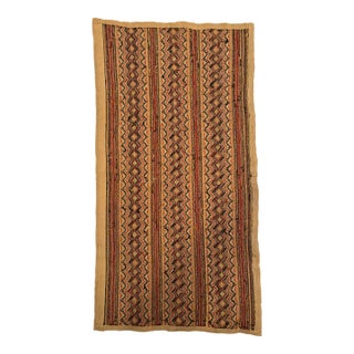 Mid-Centry Geometric Embroidered Textile Runner For Sale