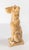 English 19th or 20th Century Egyptian Revival Faience Type Pottery Figure of a Seated Dog For Sale - Image 3 of 14
