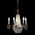 Metal Vintage Italian Brass & Cut Crystal 5 Light Chandelier C1950 For Sale - Image 7 of 8