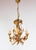 Gold Italian Chandelier in Gilded Metal with Leaves and Flowers, 1970s For Sale - Image 8 of 8