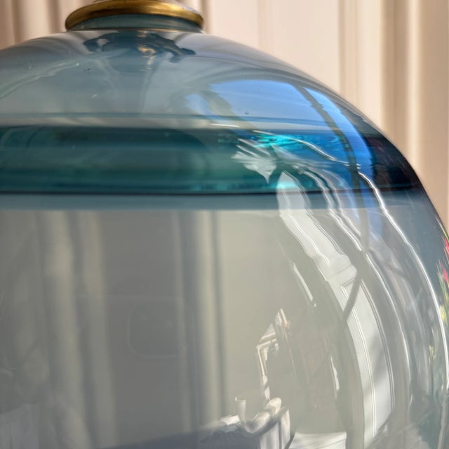 Late-20th Century Richard Harkness Blown Glass Orb Table Lamp For Sale - Image 12 of 16