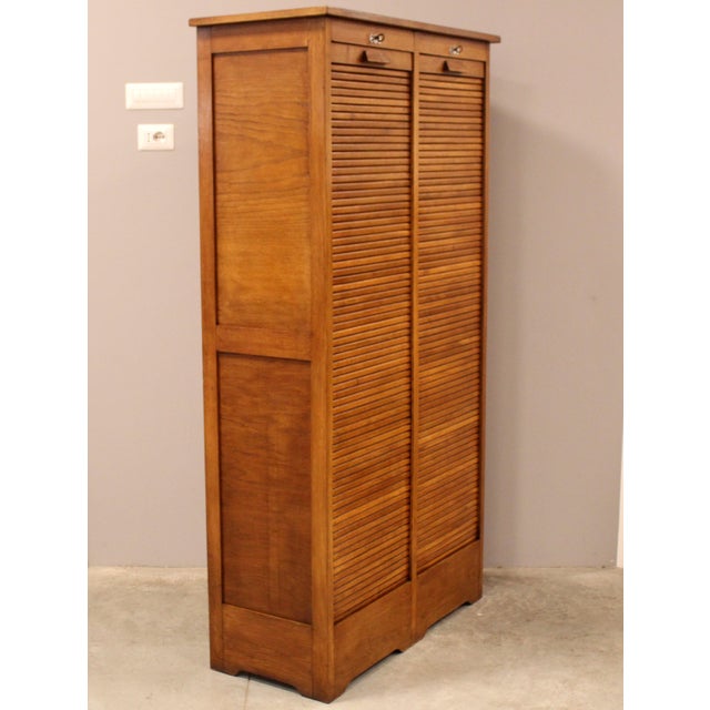 Vintage Filing Cabinet in Oak, 1930s For Sale - Image 3 of 13