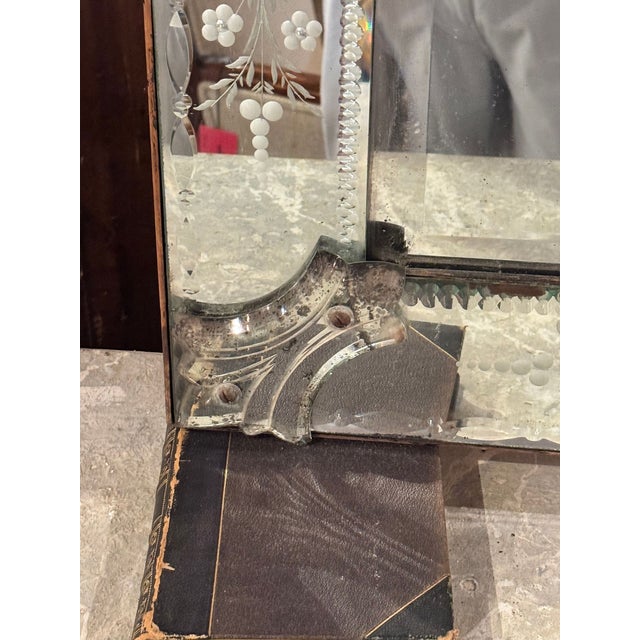 Silver Early 20th C. Venetian Etched Mirror For Sale - Image 8 of 10