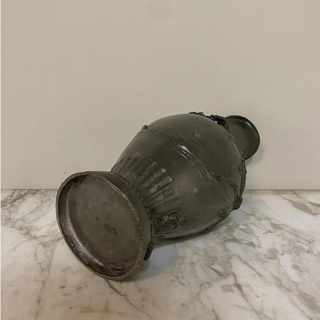 Early Art Deco Period Pewter Vase For Sale - Image 9 of 11