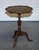 Walnut Pie Crust Wine Lamp End Side For Sale - Image 4 of 14
