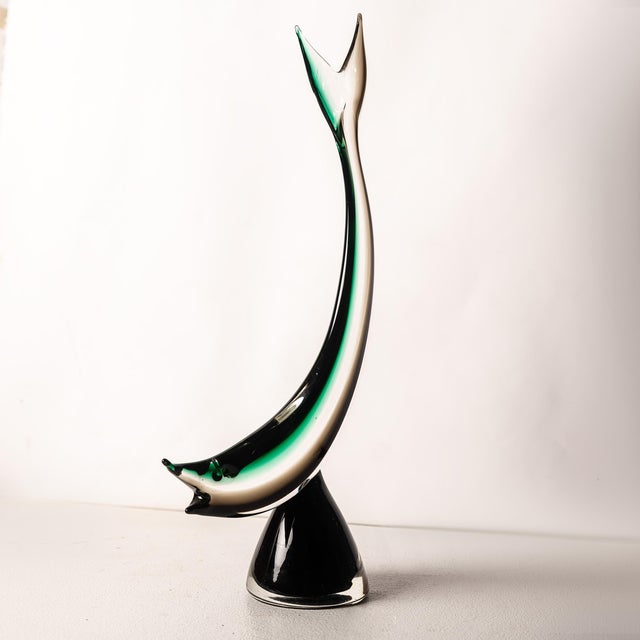 Black Italian Sommerso Murano Crystal Model, 1960s For Sale - Image 8 of 13