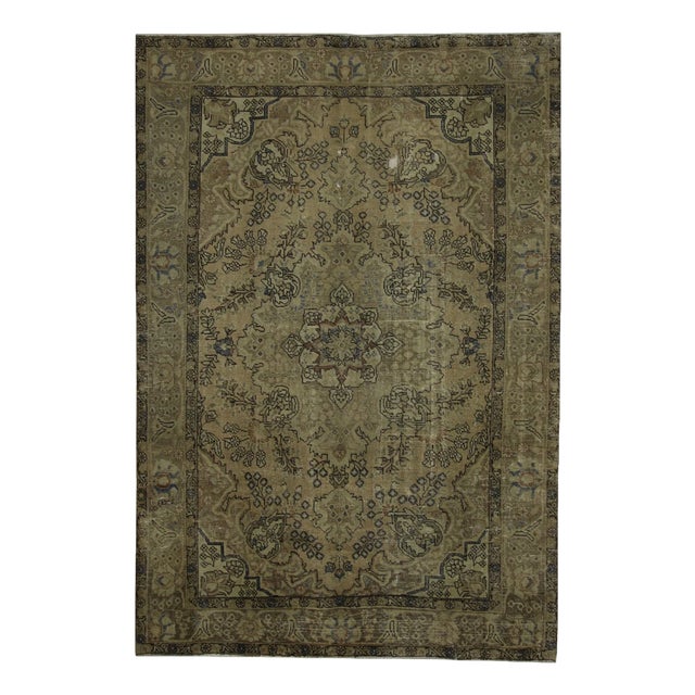 Vintage Hand-Knotted Middle Eastern Rug For Sale