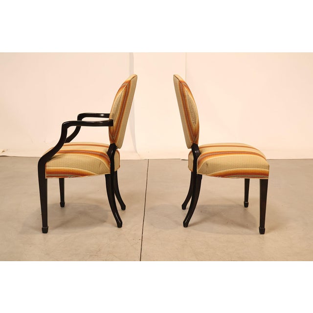 Baker Furniture Company Baker Furniture Set Of Eight Oval Back Dining Chairs For Sale - Image 4 of 18