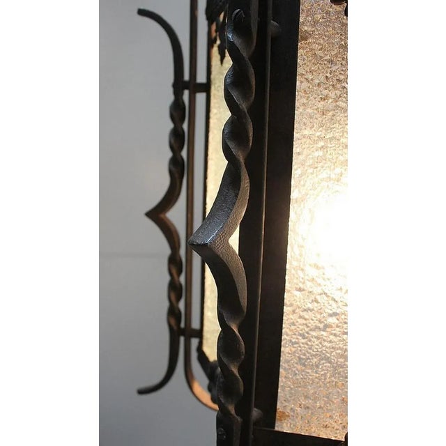 Antique Wrought Iron Landing Lantern For Sale - Image 17 of 18