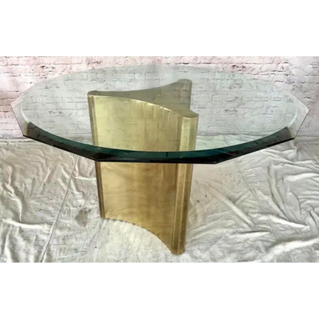 Mid 20th Century Vintage Mastercraft Brass "Trilobi" Table For Sale - Image 5 of 8